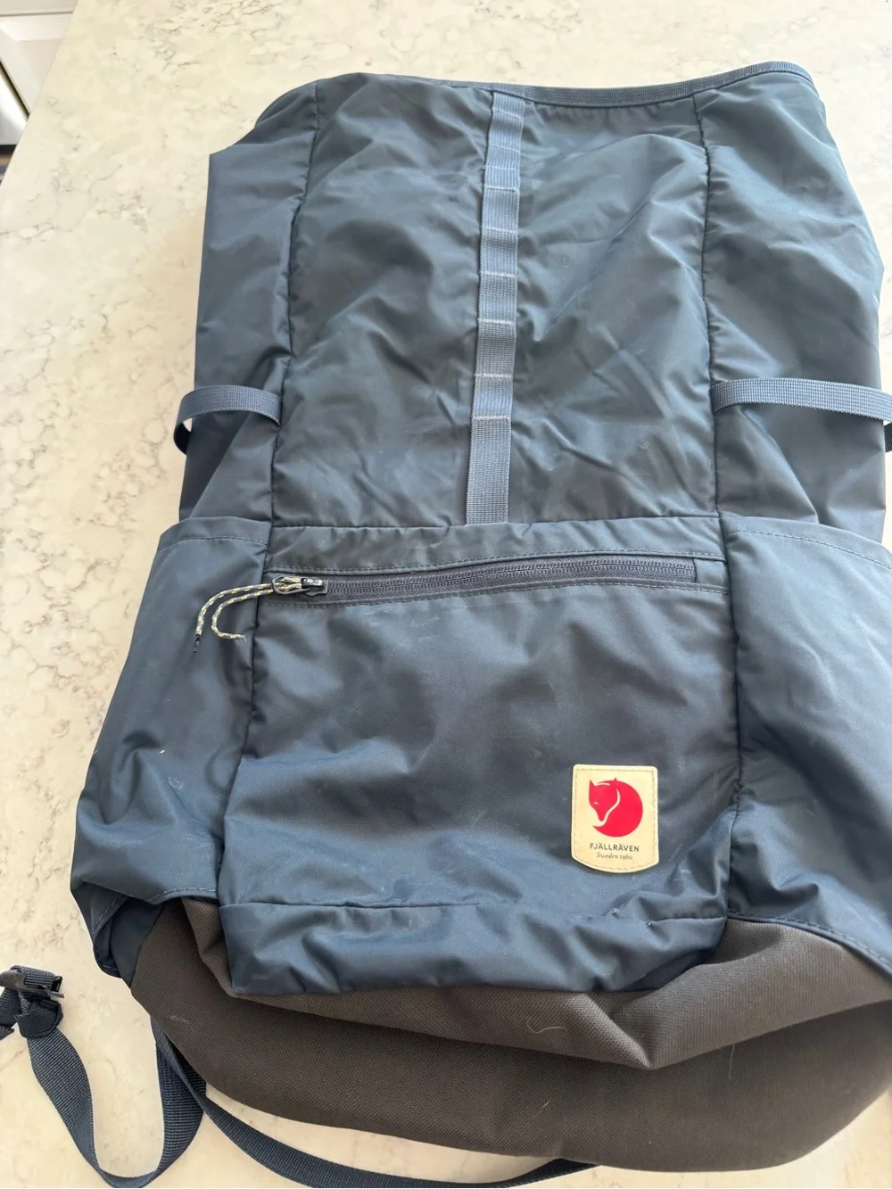 Fjallraven Rolltop Backpack Navy Waterproof Laptop Travel Hiking Bag Sweden